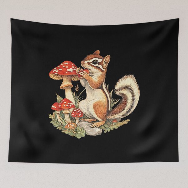 Item preview, Cute Cottagecore Chipmunk Mushroom Aesthetic Nature Lover designed and sold by reeneregen.