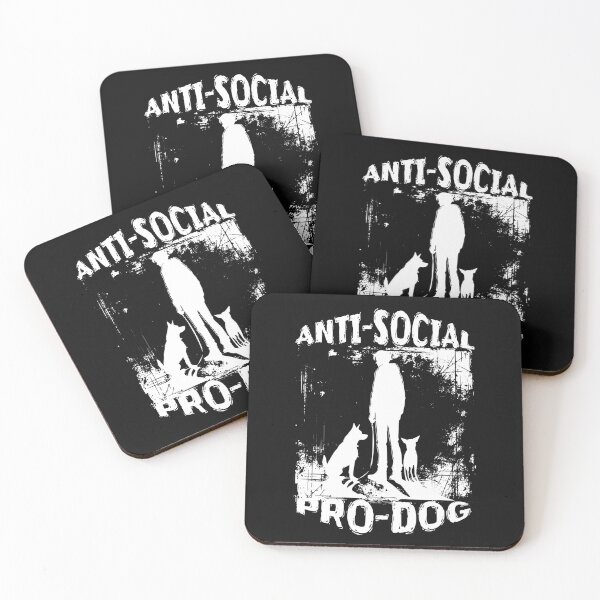 Item preview, Anti-Social Pro-Dog — Lone Walker With Dogs Silhouette Grunge Design designed and sold by Tempest and Tails.
