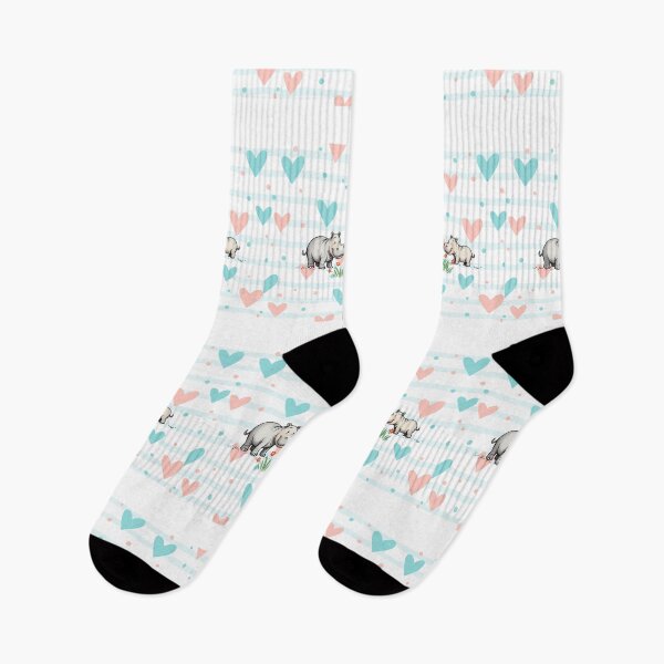 Item preview, Mama Hippo and Baby. Happy Baby Hippopotamus. Hearts Background designed and sold by SofikoDesigns.