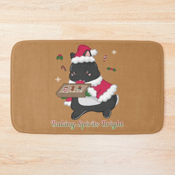 Item preview, Cute Christmas Bunny Baking Gingerbread Man Kawaii Holiday designed and sold by MikaKawaiiArt.