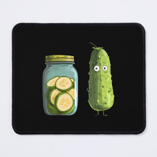 Item preview, Funny Pickle Cartoon Cucumber Jar Of Sliced Pickles designed and sold by kowaldtlbung.