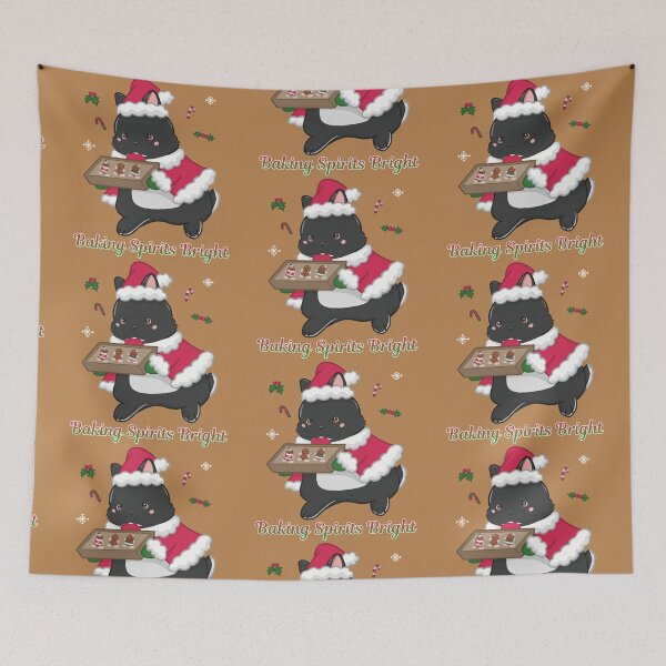 Item preview, Cute Christmas Bunny Baking Gingerbread Man Kawaii Holiday designed and sold by MikaKawaiiArt.