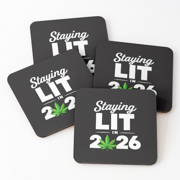 Item preview, Staying Lit 2026 Funny New Year Graphic With Green Leaf Icon designed and sold by kiralynstration.