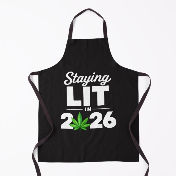 Item preview, Staying Lit 2026 Funny New Year Graphic With Green Leaf Icon designed and sold by kiralynstration.