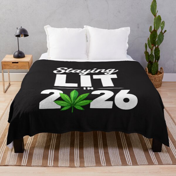 Item preview, Staying Lit 2026 Funny New Year Graphic With Green Leaf Icon designed and sold by kiralynstration.