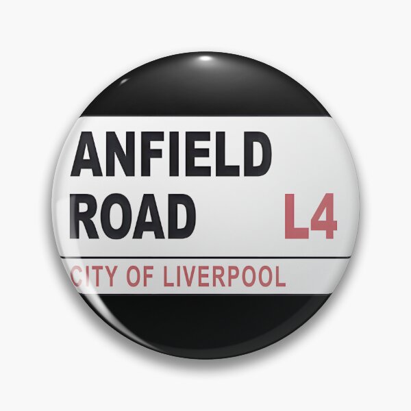 Artikelvorschau, Anfield Road Liverpool Street Schild, Merchandise von Amazon, Redbubble, Teepublic, Limitierte Auflage, Perforiert entworfen und verkauft von HalloFrogs.