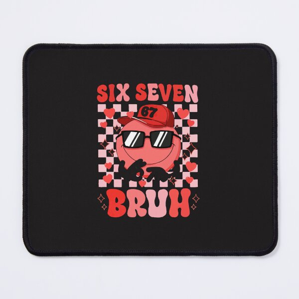 Item preview, Six Seven Bruh 67 Meme Funny Smile Face Valentine Design designed and sold by kiralynstration.
