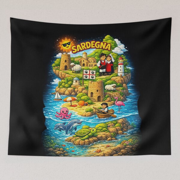 Item preview, Sardegna Fantasy Mediterranean Island – Tradition, Sea and Legend designed and sold by Arte Cartoon From TagTeam Group.