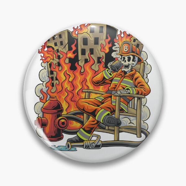 Item preview, Burn City Skeleton — Dark Urban Apocalypse Art designed and sold by Fouziaart08.