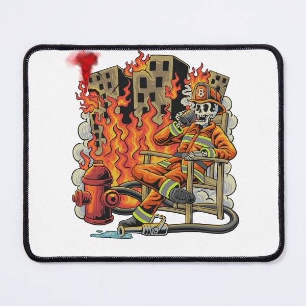 Item preview, Burn City Skeleton — Dark Urban Apocalypse Art designed and sold by Fouziaart08.
