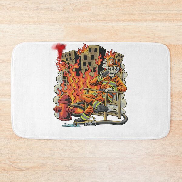 Item preview, Burn City Skeleton — Dark Urban Apocalypse Art designed and sold by Fouziaart08.
