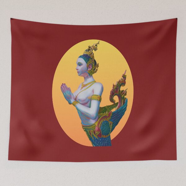 Item preview, Thailand Kinnaree Oil paint Style designed and sold by Linklandiya.