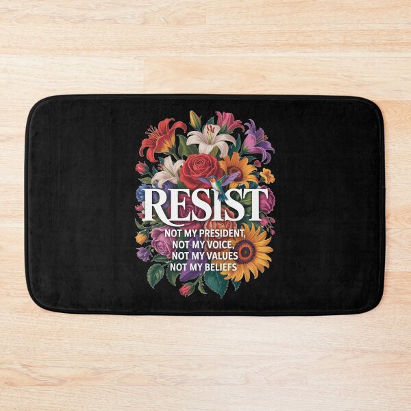 Item preview, Resist Statement Typography with Floral Art and Hummingbird designed and sold by flagylART.