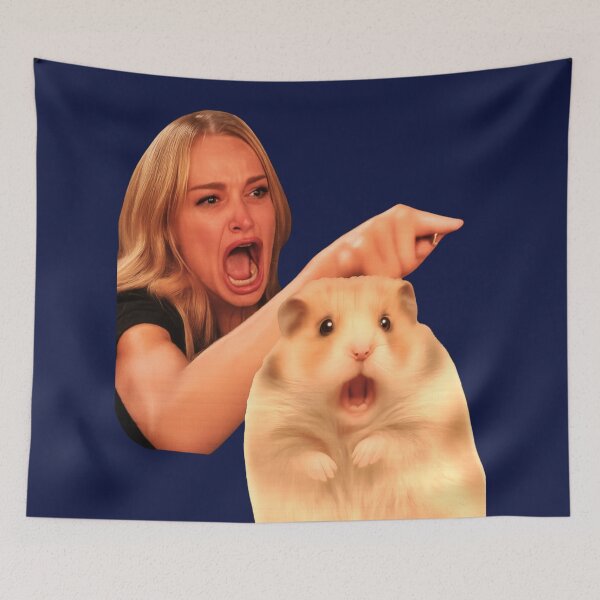 Item preview, Woman Yelling at Shocked Hamster designed and sold by The Art by Rossouw.