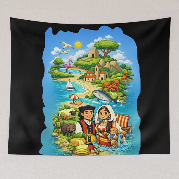 Item preview, Sardinia Fantasy Island – Tradition, Sea and Legend designed and sold by Arte Cartoon From TagTeam Group.