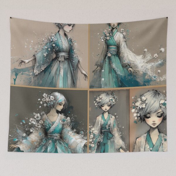 Item preview, Turquoise Girl designed and sold by Beyondnote-Art.