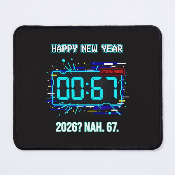 Item preview, Happy New Year 2026 Funny Clock System Error 6 7 Meme Design designed and sold by kiralynstration.