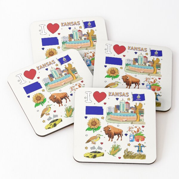 Item preview, Vibrant Kansas Pride, Iconic Symbols & Landmarks Art designed and sold by mashmosh.