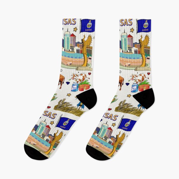 Item preview, Vibrant Kansas Pride, Iconic Symbols & Landmarks Art designed and sold by mashmosh.