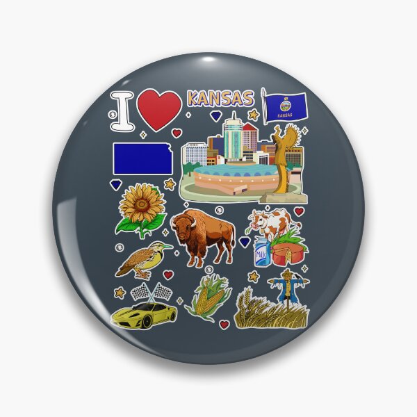 Item preview, Kansas Pride, Ultimate State Symbols & Icons Sticker Pack designed and sold by mashmosh.