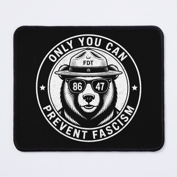 Item preview, Only You Can Prevent Fascism Vintage Protest Bear Illustration designed and sold by flagylART.