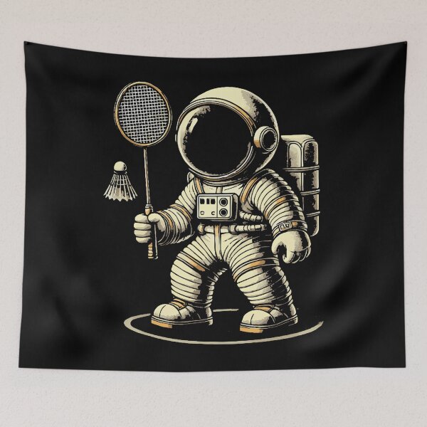 Item preview, Astronaut Badminton Player Shuttlecock designed and sold by oglesum.