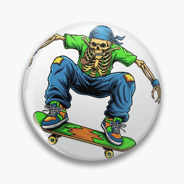 Item preview, Skeleton Skater Rocking the Ice – Dark Gothic Skate Art designed and sold by Fouziaart08.