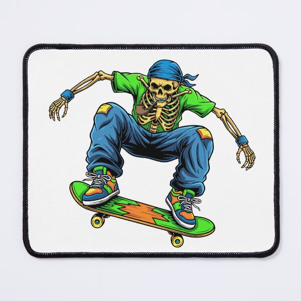 Item preview, Skeleton Skater Rocking the Ice – Dark Gothic Skate Art designed and sold by Fouziaart08.