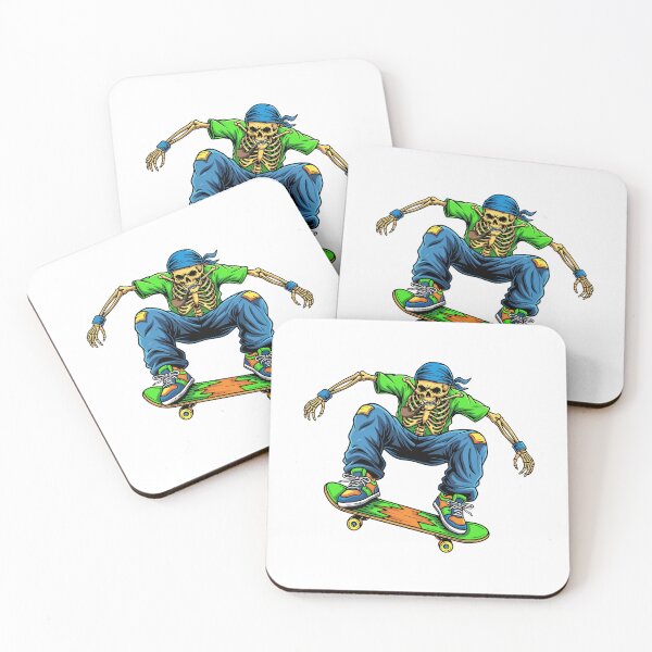 Item preview, Skeleton Skater Rocking the Ice – Dark Gothic Skate Art designed and sold by Fouziaart08.