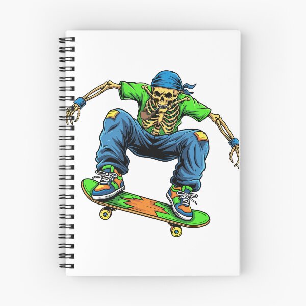 Item preview, Skeleton Skater Rocking the Ice – Dark Gothic Skate Art designed and sold by Fouziaart08.
