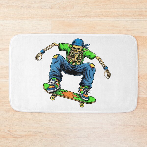 Item preview, Skeleton Skater Rocking the Ice – Dark Gothic Skate Art designed and sold by Fouziaart08.
