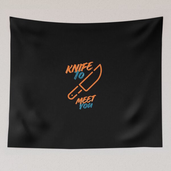 Item preview, Knife to Meet You - Vibrant Kitchen Knife Pun designed and sold by IdiomsIcons.