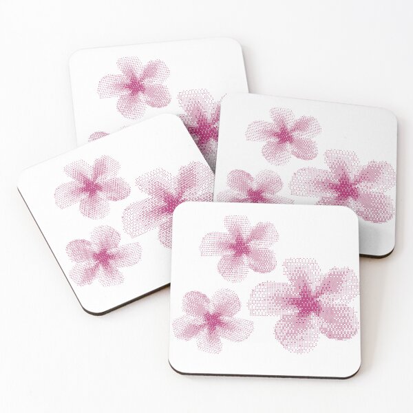 Item preview, Y2K Pink Halftone Flowers – Retro Cyber Floral Aesthetic designed and sold by EJRdesign.