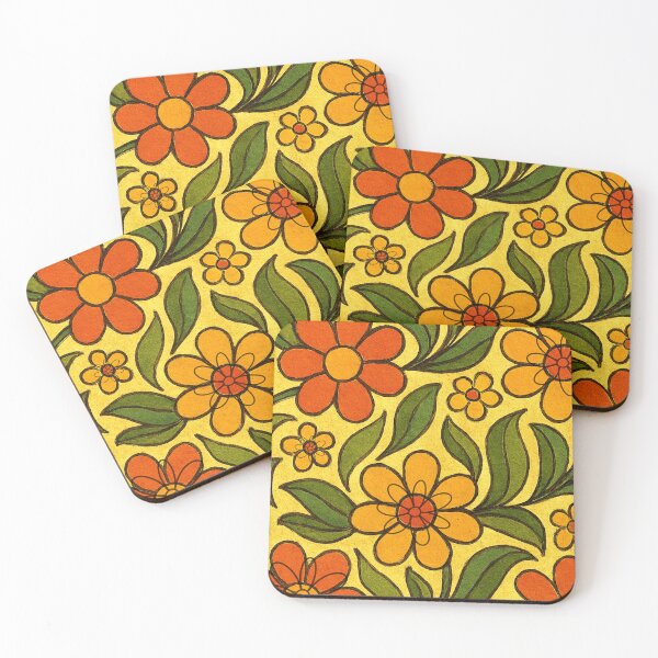 Item preview, Paisley Swirl Garden – 1970s Floral Teardrops designed and sold by VoniBlue.