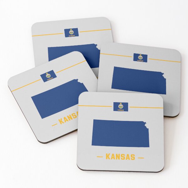 Item preview, Vintage Kansas State Silhouette - Blue & Gold Pride Edition designed and sold by mashmosh.