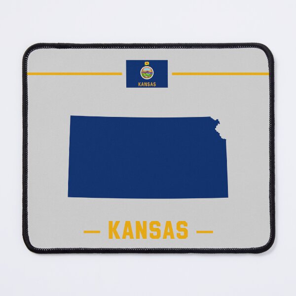 Item preview, Vintage Kansas State Silhouette - Blue & Gold Pride Edition designed and sold by mashmosh.