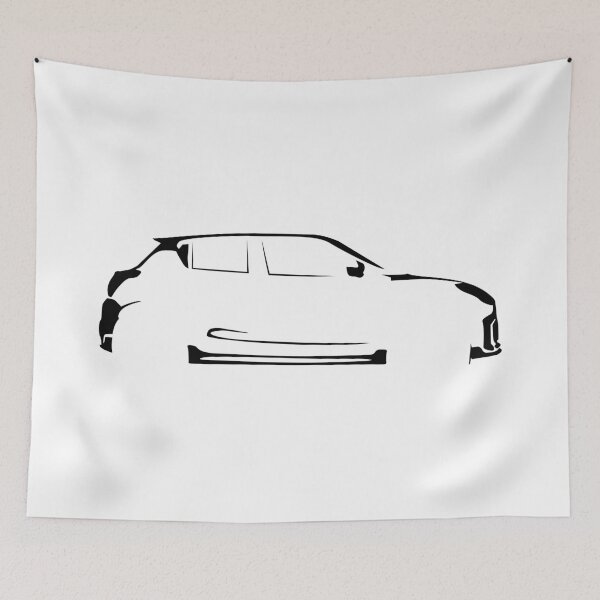 Item preview, Swift Sport (2018) Minimalist Car Silhouette (Black) designed and sold by FearnCreative.