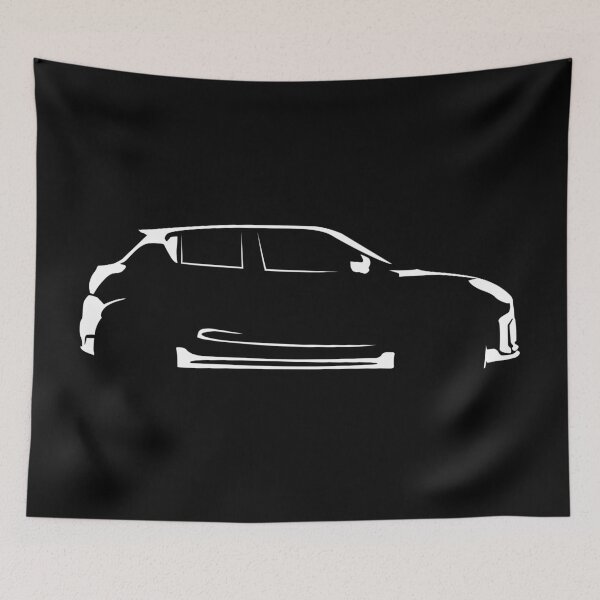 Item preview, Swift Sport (2018) Minimalist Car Silhouette (White) designed and sold by FearnCreative.