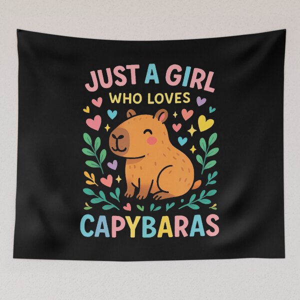 Item preview, Just A Girl Who Loves Capybaras - Humorous designed and sold by LunaDangelo.