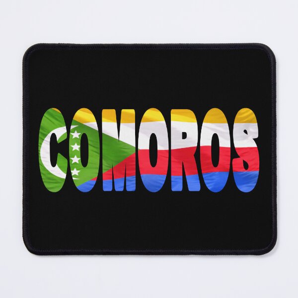 Item preview, COMOROS - Flag Flying in Wind cut to Letters Souvenir Sticker Shirt designed and sold by Adam Gormley.