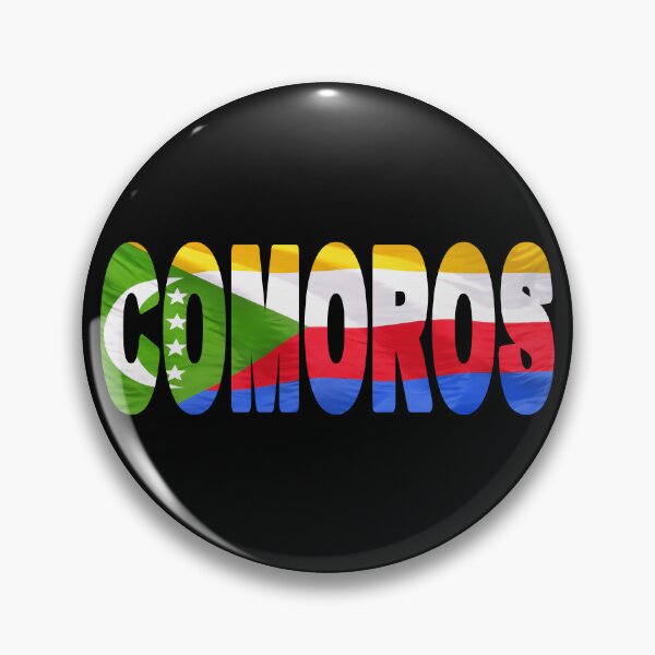 Item preview, COMOROS - Flag Flying in Wind cut to Letters Souvenir Sticker Shirt designed and sold by Adam Gormley.