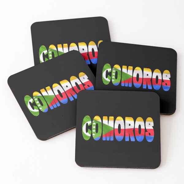 Item preview, COMOROS - Flag Flying in Wind cut to Letters Souvenir Sticker Shirt designed and sold by Adam Gormley.