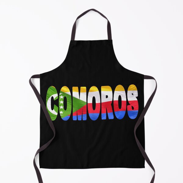 Item preview, COMOROS - Flag Flying in Wind cut to Letters Souvenir Sticker Shirt designed and sold by Adam Gormley.