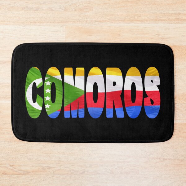 Item preview, COMOROS - Flag Flying in Wind cut to Letters Souvenir Sticker Shirt designed and sold by Adam Gormley.