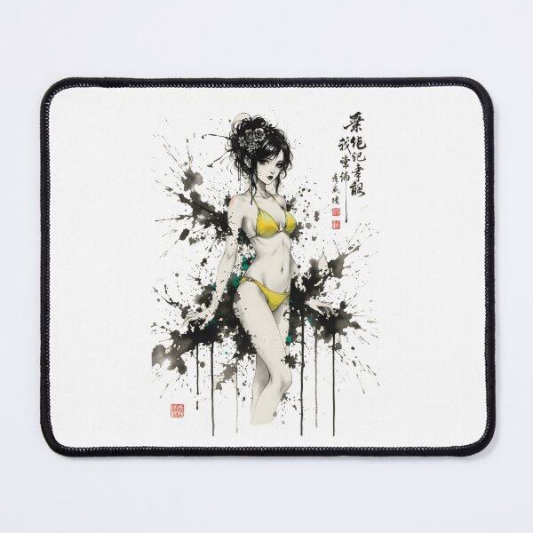 Item preview, Gothic Summer Girl Anime Japanese Chinese Korean Ink Water-splash Sumi-E Art Desing designed and sold by blacksealstudio.