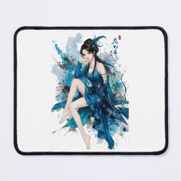 Item preview, Sagitarius Girl Godess Anime Japanese Chinese Korean Ink Water-splash Sumi-E Art Desing designed and sold by blacksealstudio.