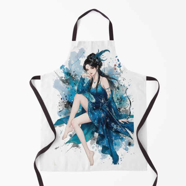Item preview, Sagitarius Girl Godess Anime Japanese Chinese Korean Ink Water-splash Sumi-E Art Desing designed and sold by blacksealstudio.
