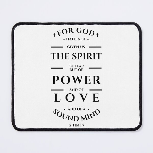 Item preview, 2 Timothy 1:7 Bible Verse Typography (KJV) designed and sold by Clothed in Scripture.