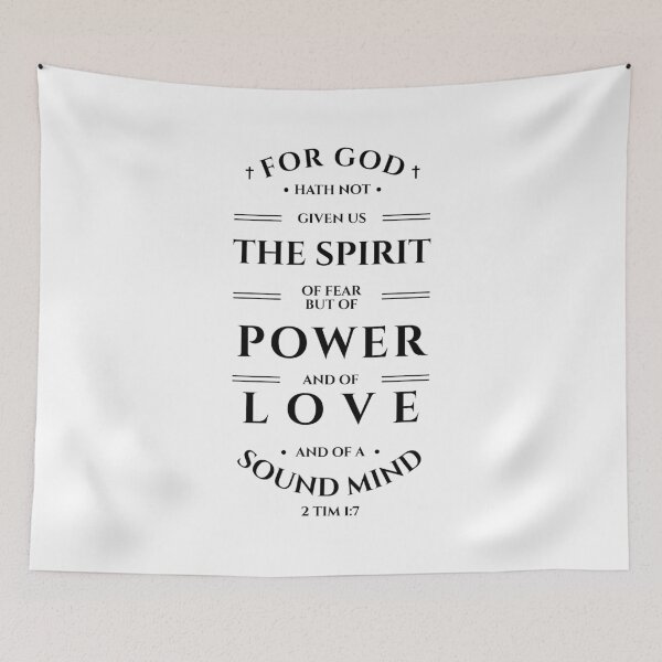 Item preview, 2 Timothy 1:7 Bible Verse Typography (KJV) designed and sold by Clothed in Scripture.