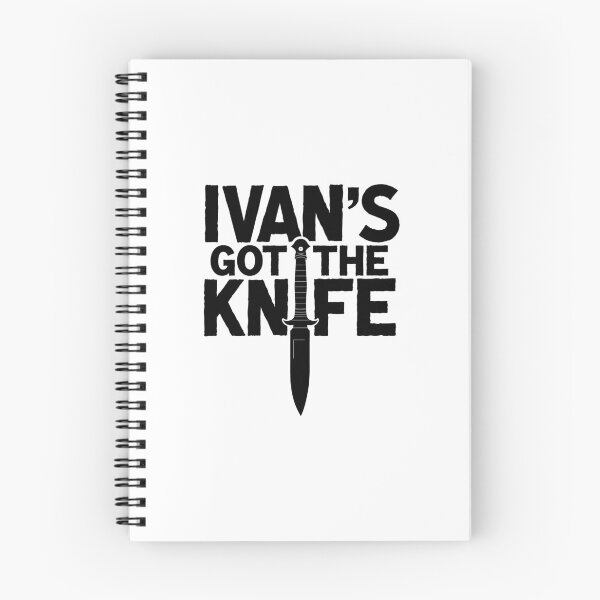 Item preview, Funny Jagged Alliance Mercenary Gamer Merch – Ivan Dolvich Knife Quote (Black text version) designed and sold by SlightlyUnreal.